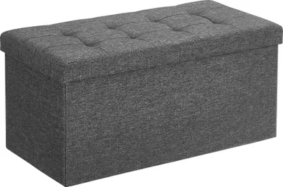 Produktbild von SONGMICS Sitzhocker, Sitzbank, mit Klappdeckel, bis 300 kg belastbar dunkelgrau