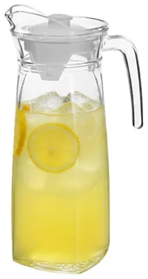 Produktbild von Alessandro Wasserkrug mit Deckel - 1,3 Liter - Glas - Gieskanne - Wasserkaraffe - Limonadenkrug