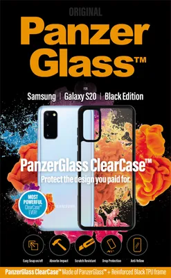 Produktbild von PanzerGlass Clearcase Hülle für Samsung Galaxy S20 - Schwarz KP19732