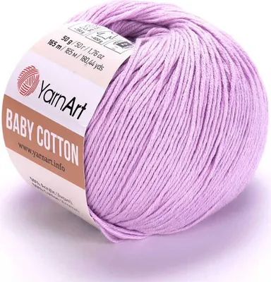 Produktbild von YarnArt Baby Baumwolle 416 Amethyst, 50g/165m, Weich & Ideal für Kinderaccessoires und Sommermode