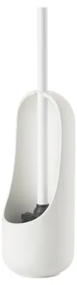 Toiletbürste mit Halter, Beton, 41x11,8 cm, Weiß