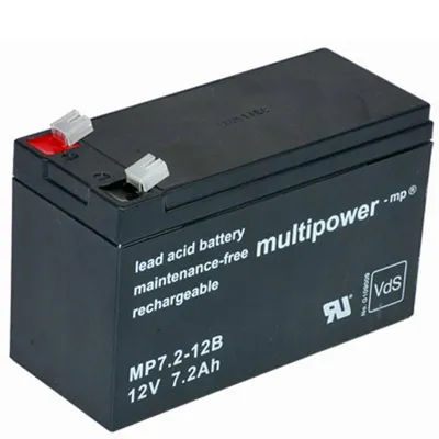 Produktbild von Multipower MP7.2-12B Blei Akku PB mit Faston Kontakten 6,3mm, VDS G109009