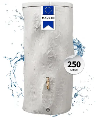 Productafbeelding van GARANTIA Regenton WOODSTOCK Boomstam 250 Liter greywood, AI-gegenereerde afbeelding
