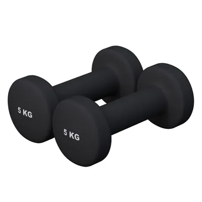 Produktbild von GORILLA SPORTS® Neopren Kurzhanteln - 2er Set, 2x5kg, rutschfest - Hanteln, Gewichte, Hantelset, Dumbbells, Gymnastikhanteln, Fitness
