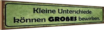 Produktbild von vianmo Holzschild 10x46 cm Keine Unterschiede Großes