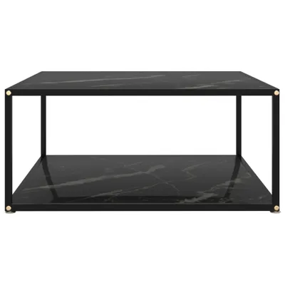 Immagine prodotto di Tavolino da Salotto Nero 80x80x35 cm in Vetro Temperato