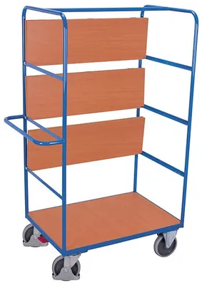 Produktbild von Etagenwagen hoch mit 3 klappbaren Böden Typ M + EasySTOP