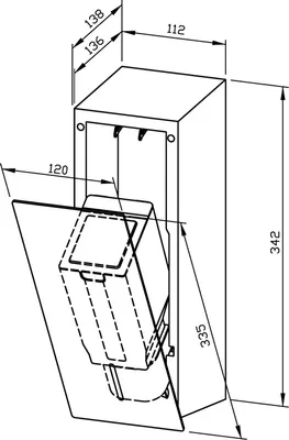 Technische Zeichnung Flüssigseifenspender LN102-1 von Wagner-Ewar
