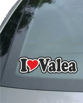 Produktbild von INDIGOS UG - Aufkleber / Autoaufkleber - I Love Heart - Ich liebe mit Herz 15 cm - I LOVE Valea- Auto LKW Truck - Sticker mit Namen vom Mann Frau Kind