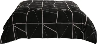 Produktbild von Decke 160x200 Dekoratives Geometrisch Grau auf Schwarz