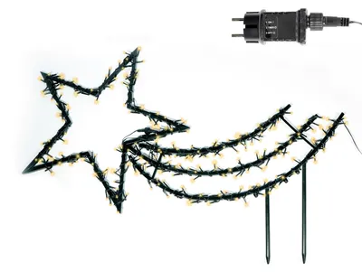 Immagine prodotto di Spirale luminosa a LED per giardino, 60 x 115 cm, luce calda, con timer: 60 x 115 cm, luce calda