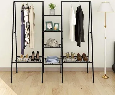 Produktbild von Famanu Schuhregal mit Garderobe - Freistehendes Schuhaufbewahrungssystem