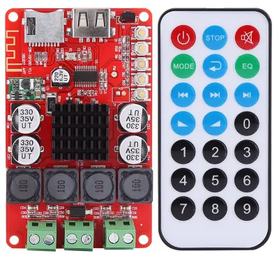 Produktbild von 50W+50W Tragbarer Bluetooth-Audio-Empfänger-Verstärker TF-Karten-Decoder mit Fernbedienung