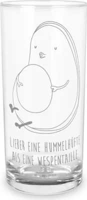 Produktbild von Mr. & Mrs. Panda Glas Avocado Pfeifen 200 ml - Transparent - Geschenk, Tumbler, Trinkglas, Abnehmen, Schwanger, Ernährung, Longdrinkglas, Cocktailglas, Wasserglas