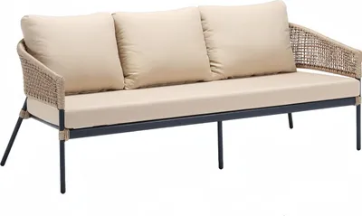 Produktbild von Sofa 3 Sitzer Beige Sofas Luxus Dreisitzer Modern Design Terrasse Möbel