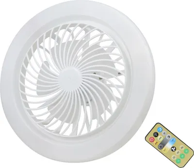 Obrázek produktu pro E27 Malý ventilátor Světlo Tichý stropní ventilátor s LED světlem Nastavitelná teplota barev Stmívatelná lampa Nastavitelné rychlosti ventilátoru 1H/2H/4H Časovač s dálkovým ovládáním pro studovnu Jídelna Ložnice