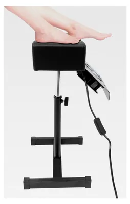 Produktbild von Pediküre Hocker mit 10 kg Tragfähigkeit, Staubauffangbeutel und Absaugung, höhenverstellbar von 48-68 cm, mobiler Fußpflegestuhl für Zuhause, Salon, Spa, Massage und Nagelstudio