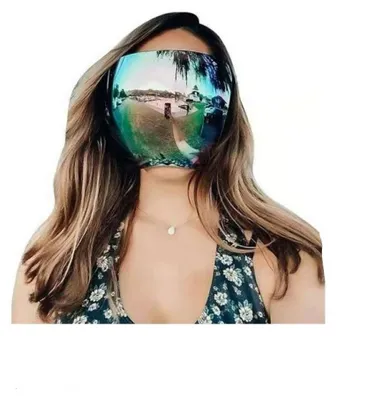 Produktbild von Sonnenbrille, übergroßer polarisierter Gesichtsschutz, getönter Gesichtsschutz, Visier-Sonnenbrille, verspiegelter Gesichtsschutz, beschlagfrei