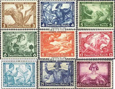 Produktbild von Briefmarken Deutsches Reich 1933 Mi 499-507 (kompl.Ausg.) mit Falz Nothilfe:Wagner