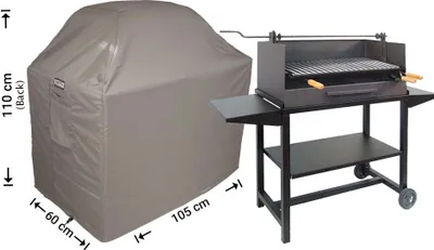 Produktbild von Raffles Covers Grillabdeckung 105 x 60 cm | Atmungsaktiv | Wasserdicht | UV-beständig | Doppelnähte | Elastischer Kordelzug