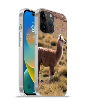 Produktbild von MuchoWow® Handyhülle Schutzhülle Hülle für Apple iPhone 14 Pro - Softcase Alpaka - Braun - Natur Silikon Softcase Handy Hülle - Umschlag