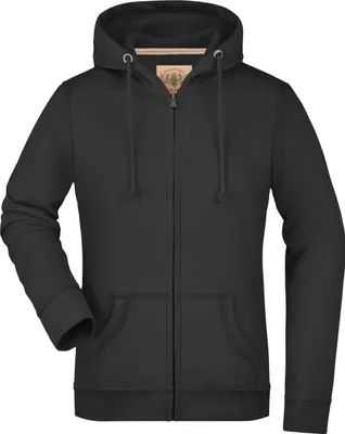 Productafbeelding van Damessweatshirt James & Nicholson Vintage Hoody Zwart