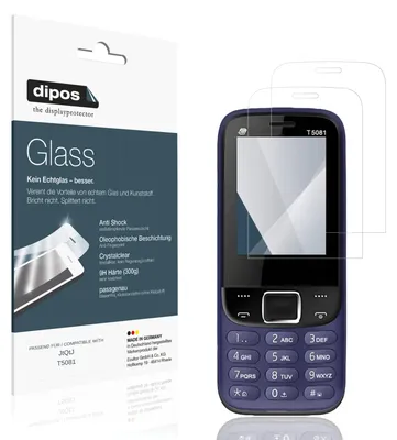 Produktbild von 2x Schutzfolie für JtQtJ T5081 - Anti-Shock 9H Folie dipos Glass Kunststoffglas