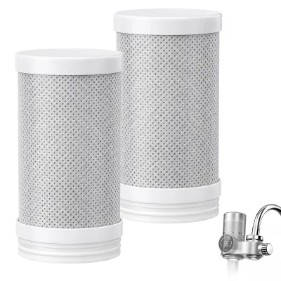 2er-Pack Aktivkohle-Wasserfilter für Wasserhahn