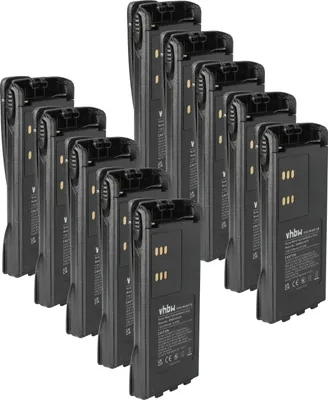 Produktbild von vhbw 10x Akku Ersatz für Motorola PMNN4157AR, PMNN4158, PMNN4045, PMNN4157, HNN9013A, HNN9013B für Funkgerät, Walkie Talkie (2100 mAh, 7,2 V, NiMH)