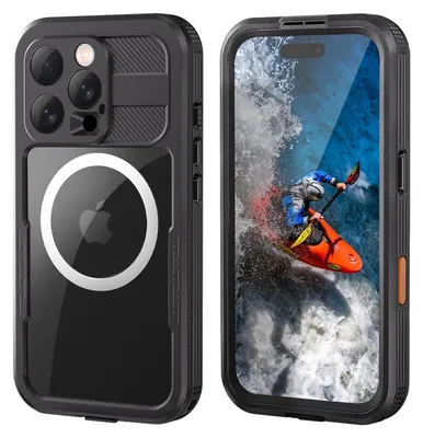 Image de Coque étanche Crong Seal - e IP68, pour iPhone 16 Pro (noire)
