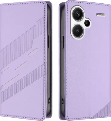 Image de Etui pour Xiaomi Redmi Note 13 Pro+ 5G, étui portefeuille en cuirPolyuréthaneavec fente pour cartes et fonction stand Violett