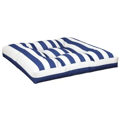 Produktbild von vidaXL Palettenkissen Blau Weiß Gestreift 80x80x12 cm Stoff