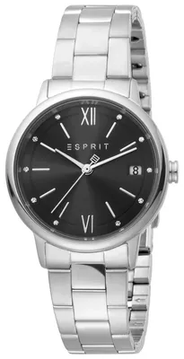Produktbild von Esprit ES1L181M0085 Kaya Ladies Silver Black Uhr Damenuhr Datum silber