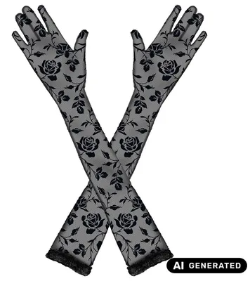 Produktbild von Handschuhe aus Spitze schwarz