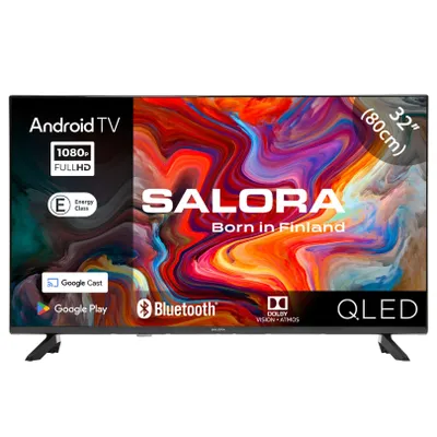 Produktbild von Salora QLED32TV, Full HD Smart TV, 81,3 cm (32"), 1920 x 1080 Pixel, QLED, Smart-TV, WLAN, Schwarz