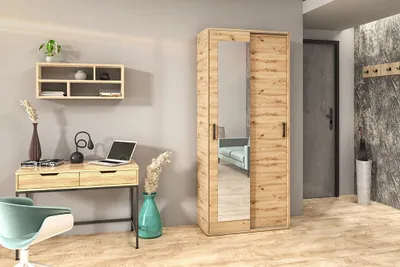 Produktbild von FurMeb24 Schiebeschrank Arimo 90 x 210 x 60 cm - Artisan