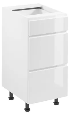 Produktbild von Glanzia Unterschrank 40 cm D40S3 – Weiß Hochglanz