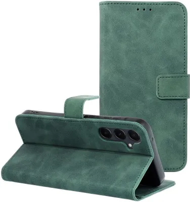 Produktbild von Tasche passend für Motorola Moto E13 | Hülle mit Karten und Notizfach | Buch Flip Klapp Schutz Case Schutzhülle BTV GRÜN