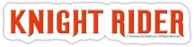 Produktbild von Spreadshirt Logo Knight Rider Sticker Aufkleber, 10 x 10 cm, Mattweiß