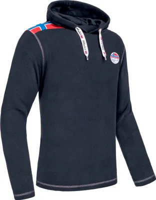 Immagine prodotto di Nebulus felpa in pile FILE uomo, pullover alla moda, cappuccio con coulisse, P6690 - uomo, nero-grigio, L