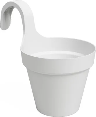 Produktbild von artevasi© CAPRI SINGLE Balkontopf Weiß 20 cm zum Einhängen - Kunststoff