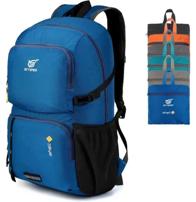 Immagine prodotto di Zaino pieghevole ultraleggero con scomparto impermeabile, 30 litri, colore blu