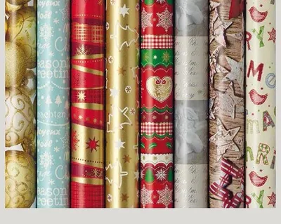 Produktbild von ZÖWIE Geschenkpapier Rolle 2mx70cm 10 Weihnachtsmotive