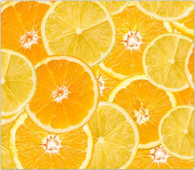 Produktbild von Spritzschutz Herdabdeckplatte Schneidebrett aus Glas Orangenschnitze 1-Teilig (60x52cm)