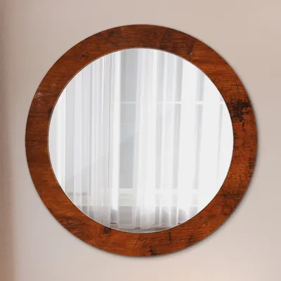 Produktbild von Ø70cm Modern Spiegel - Wandspiegel Wandmontage- Schlafzimmer - natürlich Holz