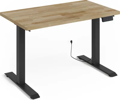Obrázok produktu pre Výškovo nastaviteľný elektrický stôl BIM NATURAL DESK 2S 120x65 cm ČIERNY RÁM/PRÍRODNÝ DUB