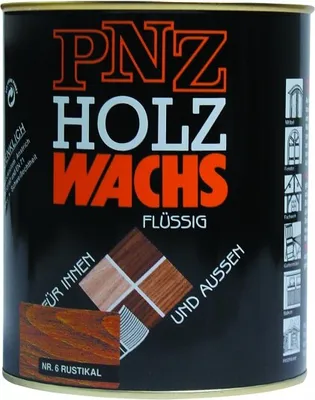 Produktbild von PNZ Holzwachs L für Innen und Außen | Nachhaltig hergestellt mit regionalen Rohstoffen | für alle Hölzer, auch Bienenhäuser – Nussbaum / 0.75L
