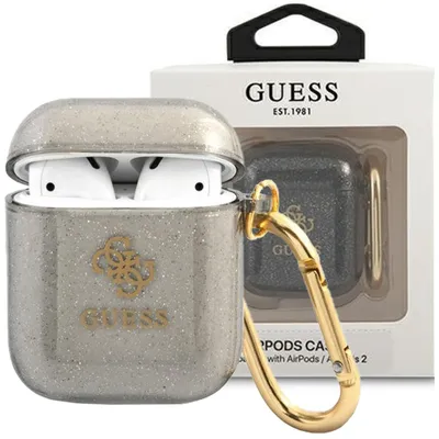 Produktbild von GUESS Tasche passend für APPLE AirPods 1/2 GUA2UCG4GK (Glitter Collection) schwarz
