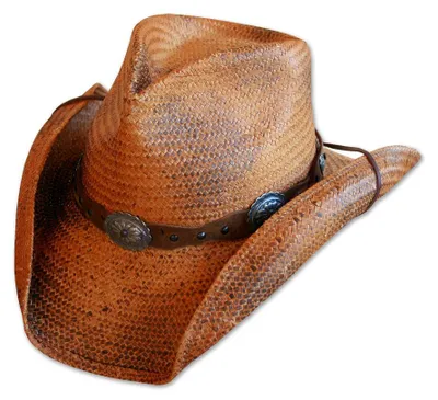 Stars & Stripes Westernhut Strohhut Red Rock in orange