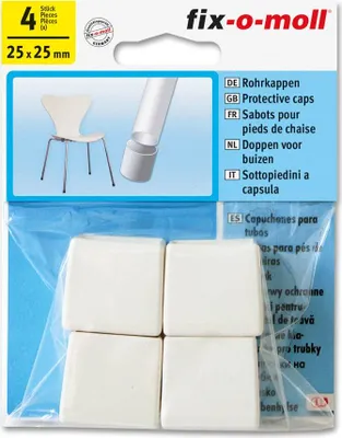 Produktbild von Rohrkappen 25mm x 25mm weiß fix-o-moll